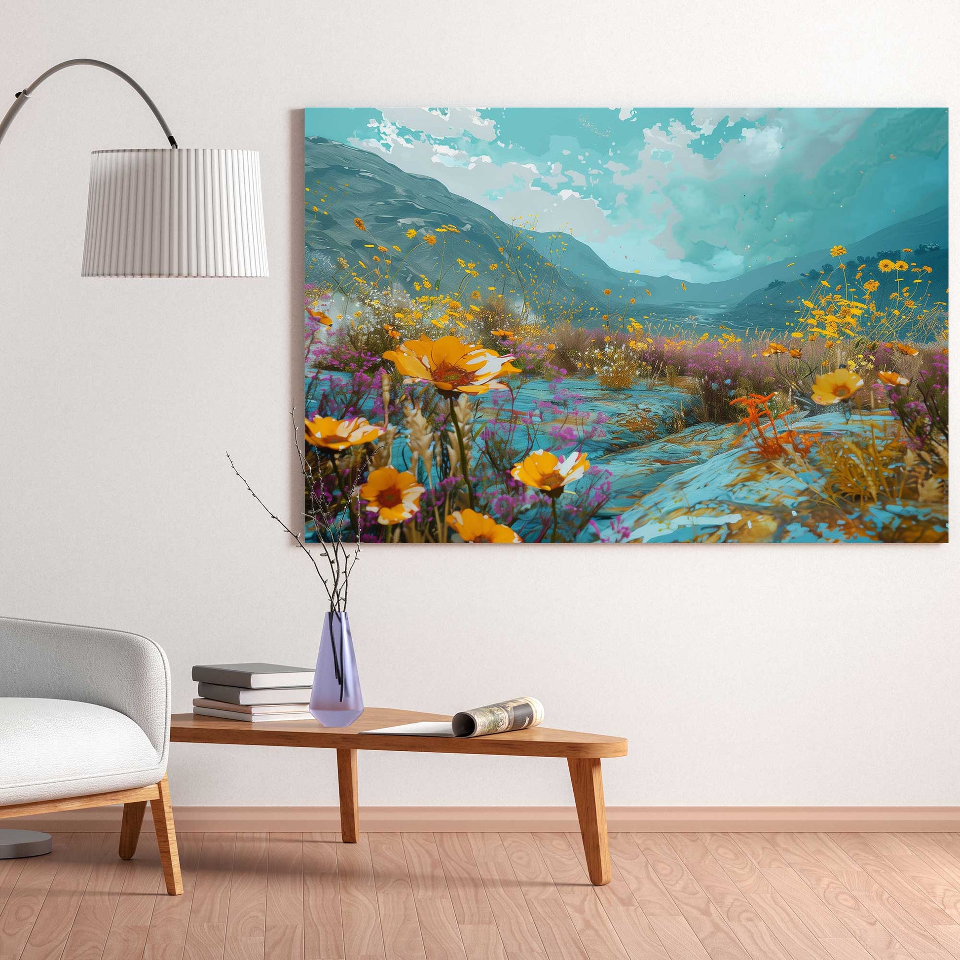 Mountain Fields #1302 Canvas Wall Art & Metal Prints