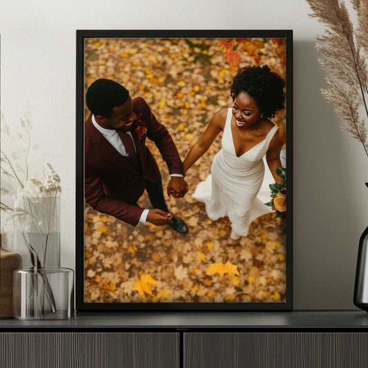 Portrait black framed canvas photo prints