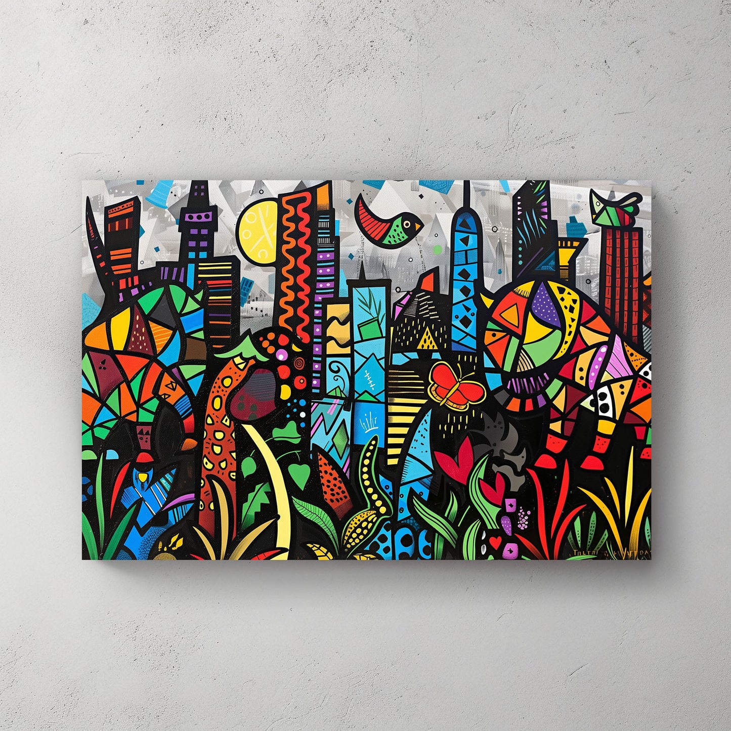 Modern Cityscape #005 Canvas Wall Art & Metal Prints