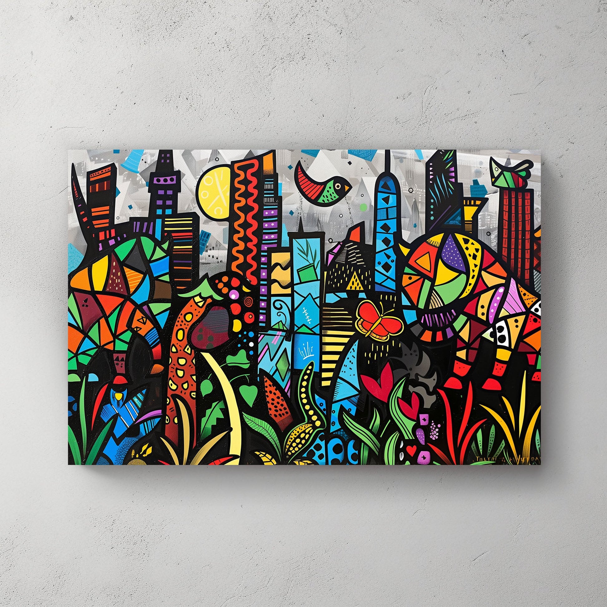 Modern Cityscape #005 Canvas Wall Art & Metal Prints