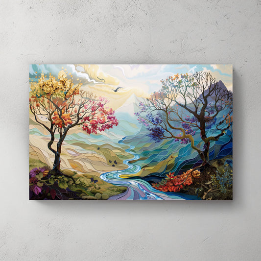 Serene Landscape #007 Canvas Wall Art & Metal Prints