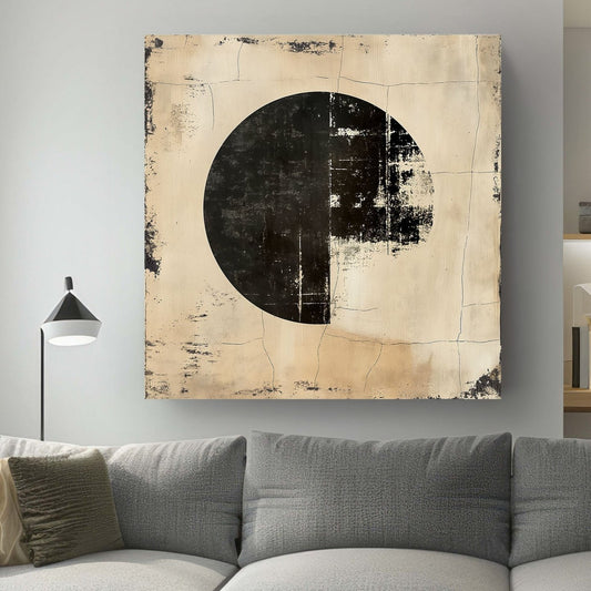 Black Circle #010 Canvas Wall Art & Metal Prints