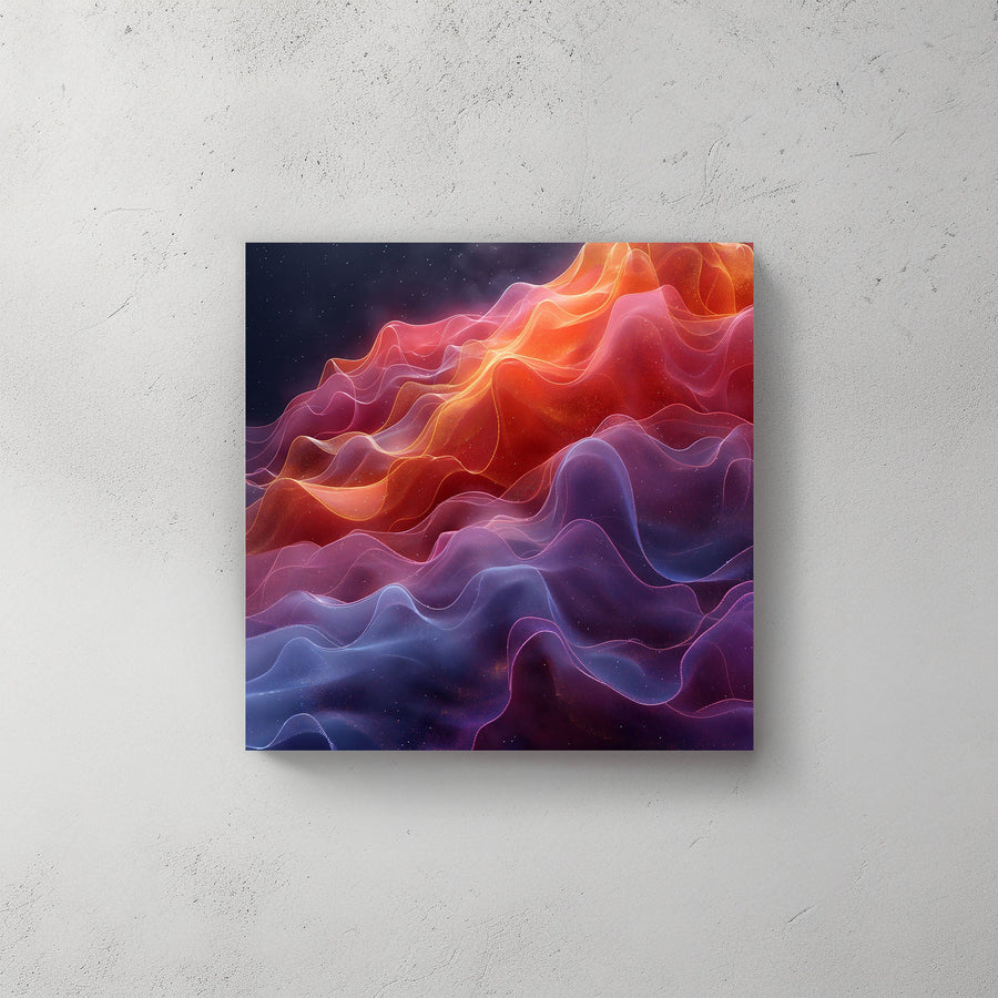 Waves of Colour #022 Canvas Wall Art & Metal Prints