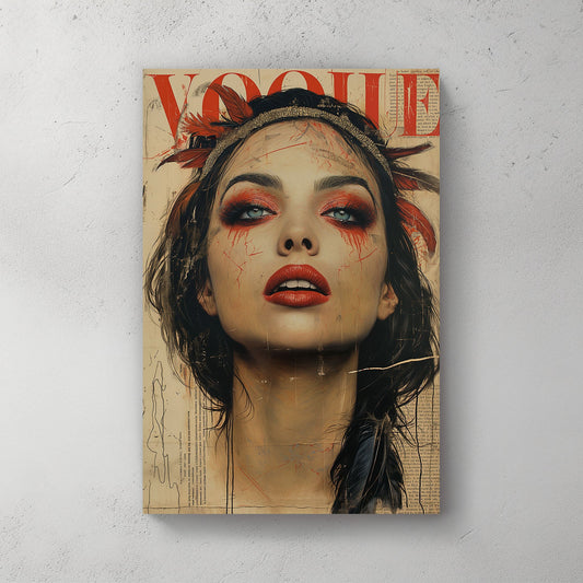 Red Shaded Eyes #038 Canvas Wall Art & Metal Prints