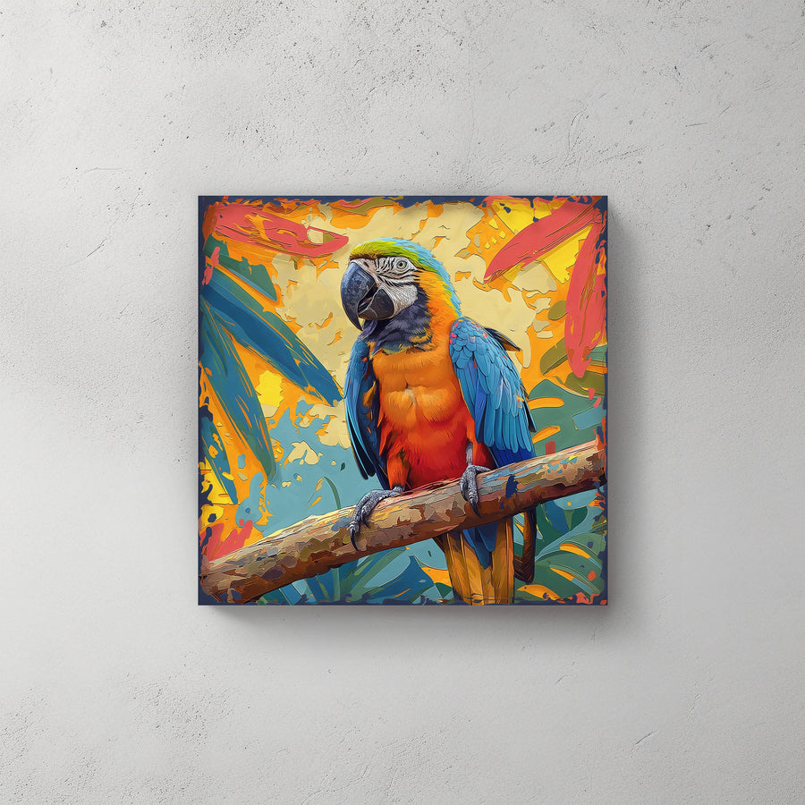 Wild Parrot #063 Canvas Wall Art & Metal Prints