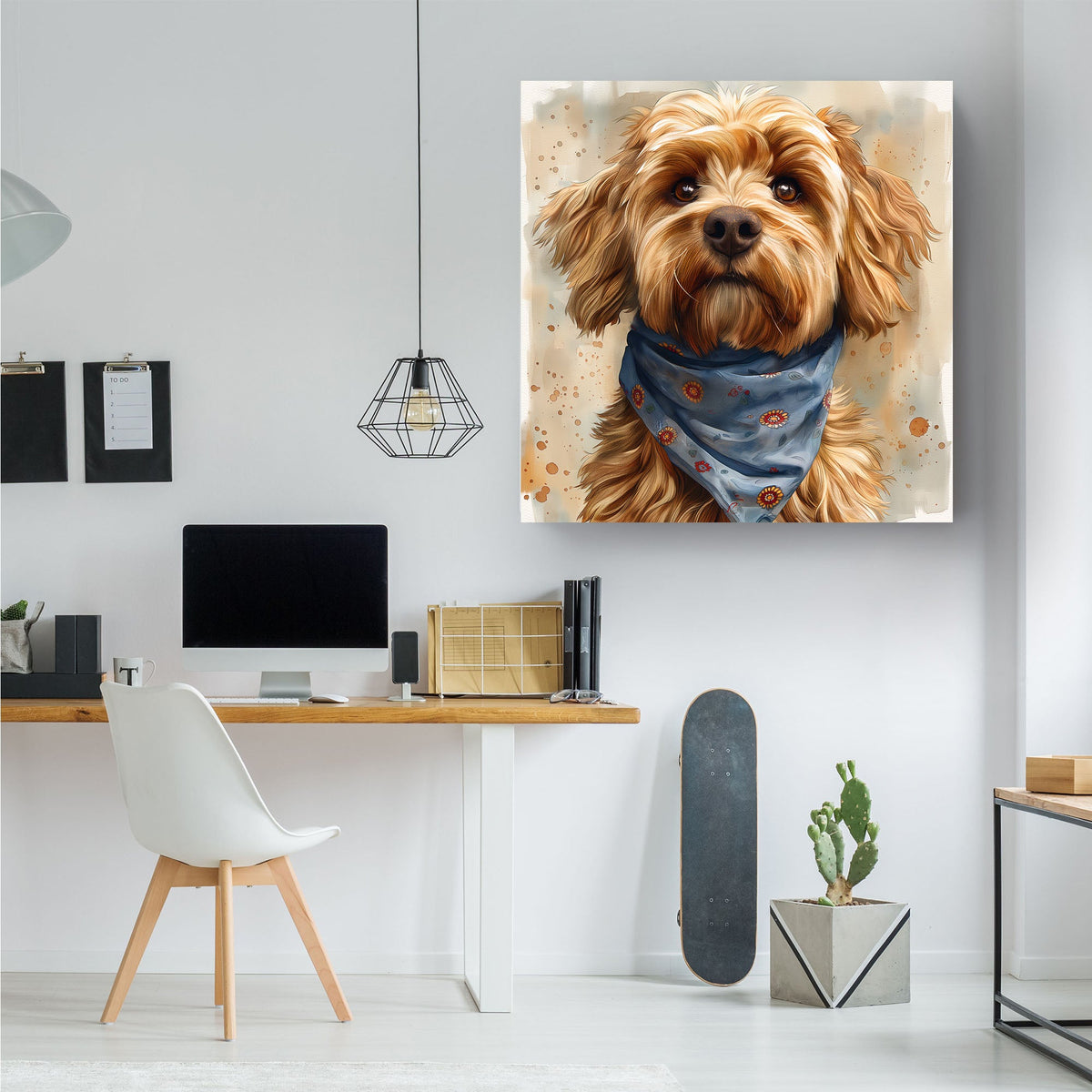 Blue Bandana Poodle #065