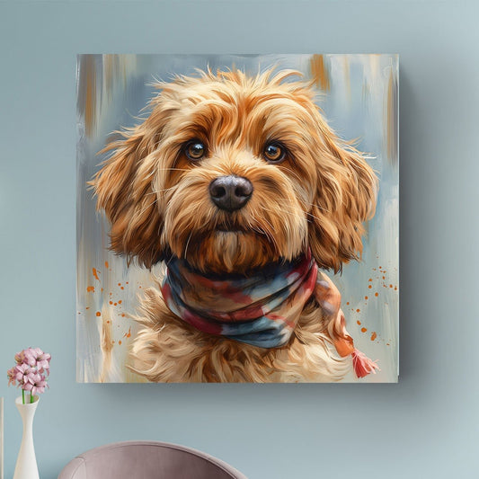 Brown Doodle #066 Canvas Wall Art & Metal Prints