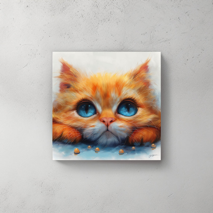 Meow #067 Canvas Wall Art & Metal Prints