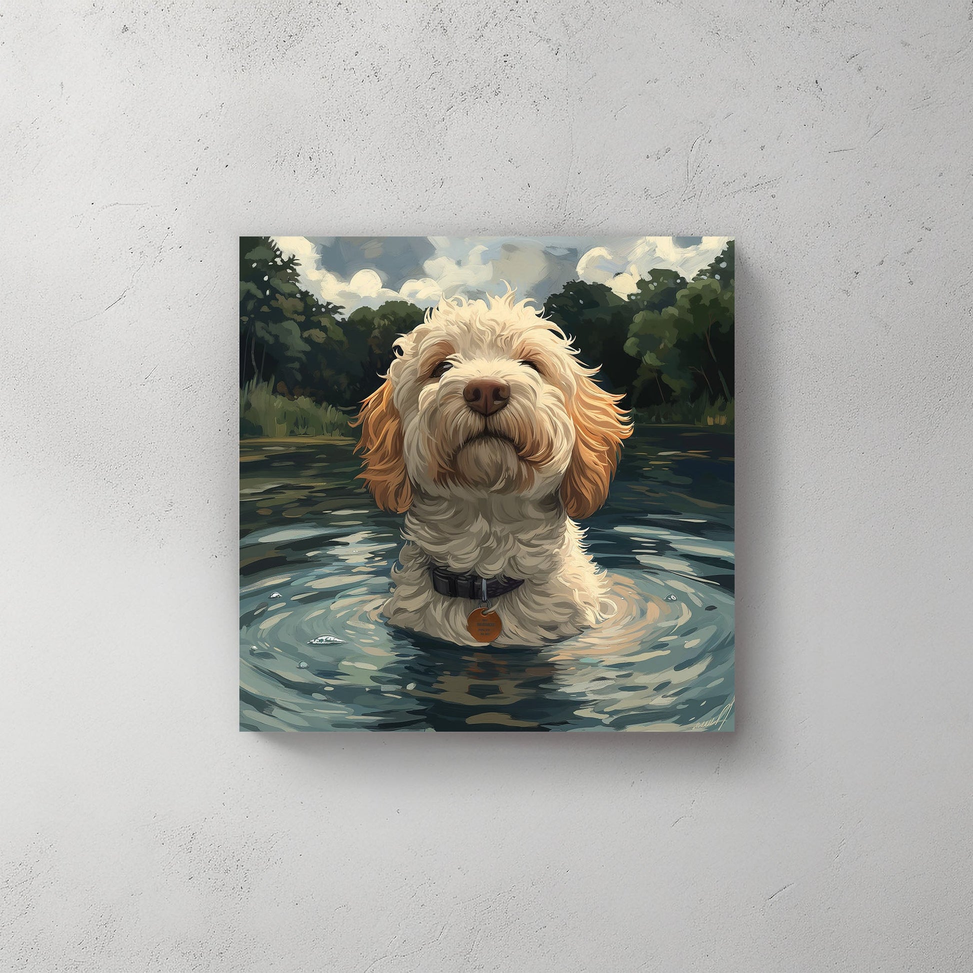 Golden Doodle #071 Canvas Wall Art & Metal Prints