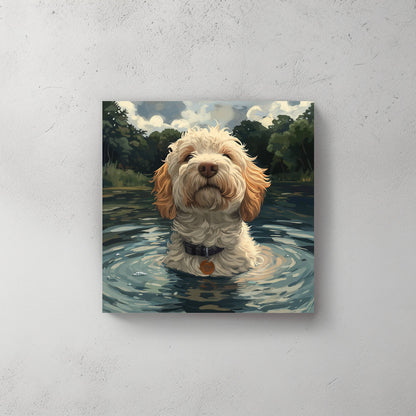 Golden Doodle #071 Canvas Wall Art & Metal Prints