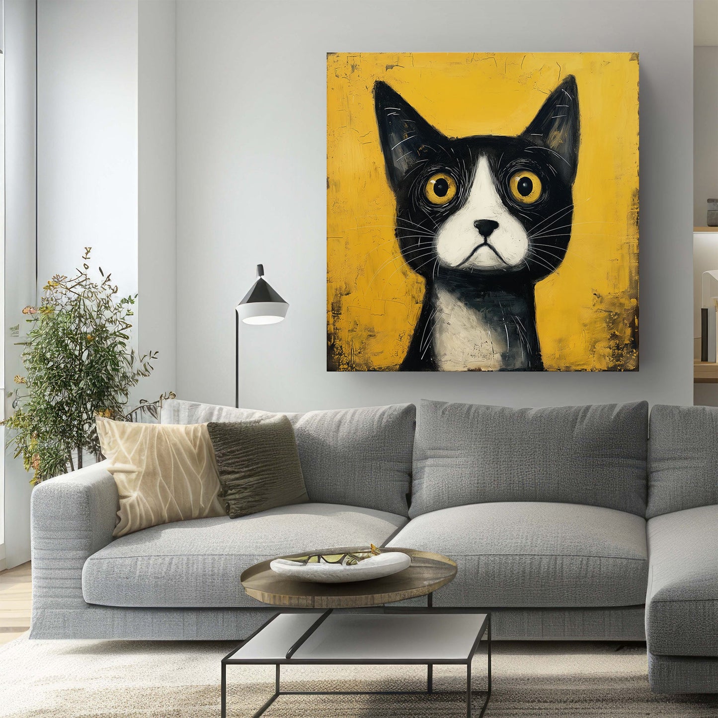 Black & Yellow Cat #072