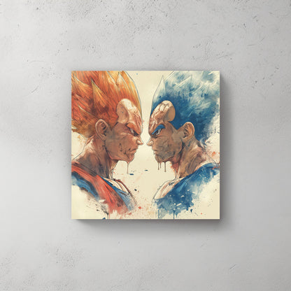 Goku vs. Vegeta #075 Canvas Wall Art & Metal Prints