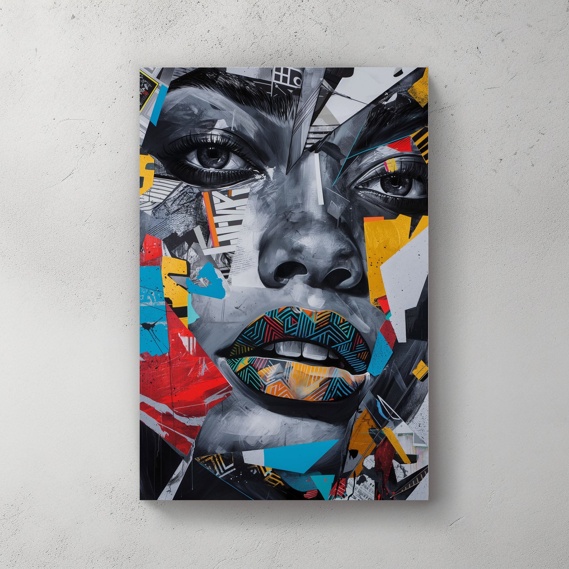 Abstract Lips #1002 Canvas Wall Art & Metal Prints