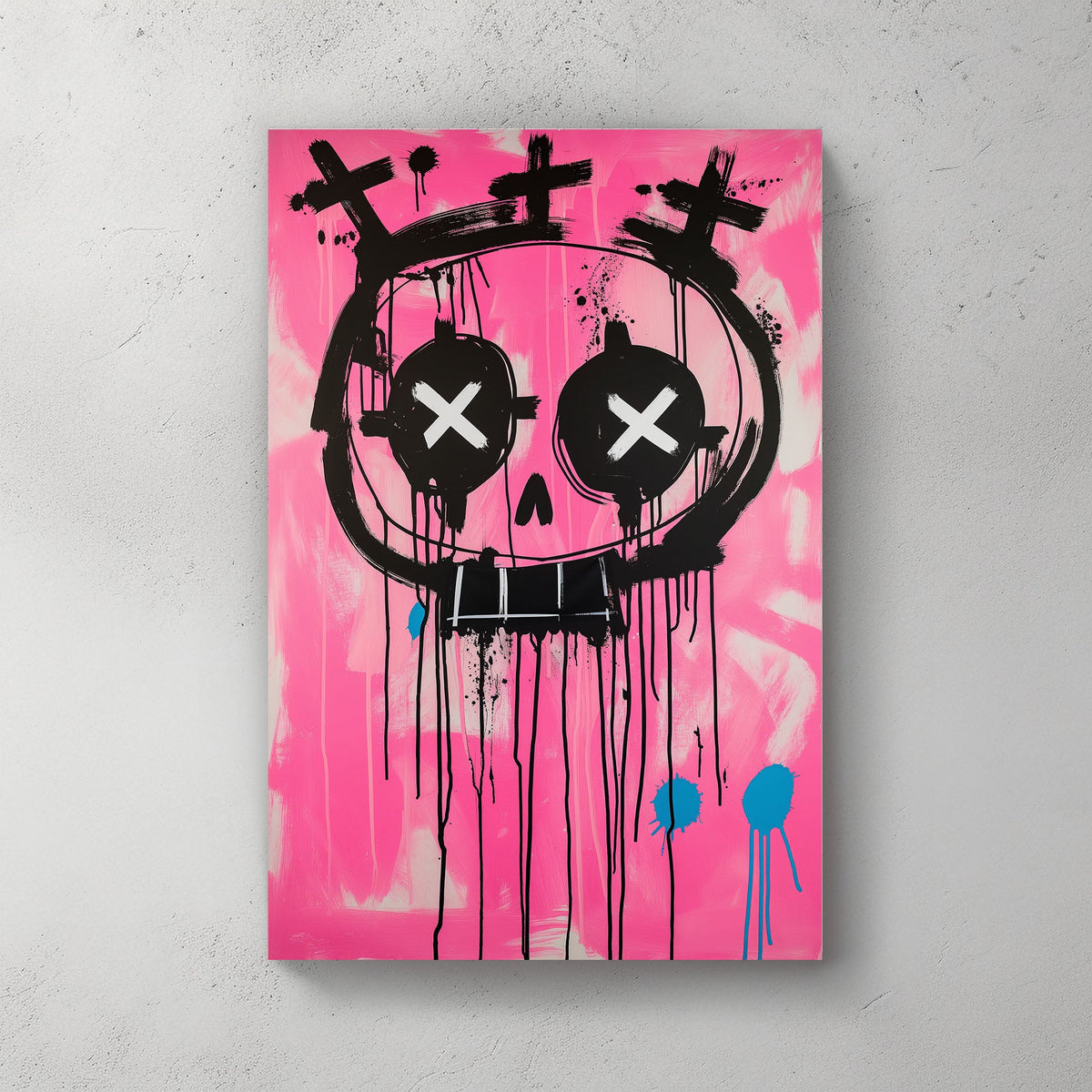 Pink Skullz #1010 Canvas Wall Art & Metal Prints