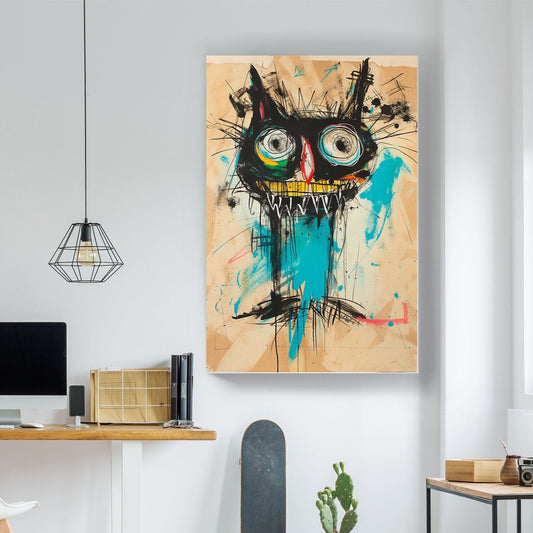 Abstract Owl #1018 Canvas Wall Art & Metal Prints