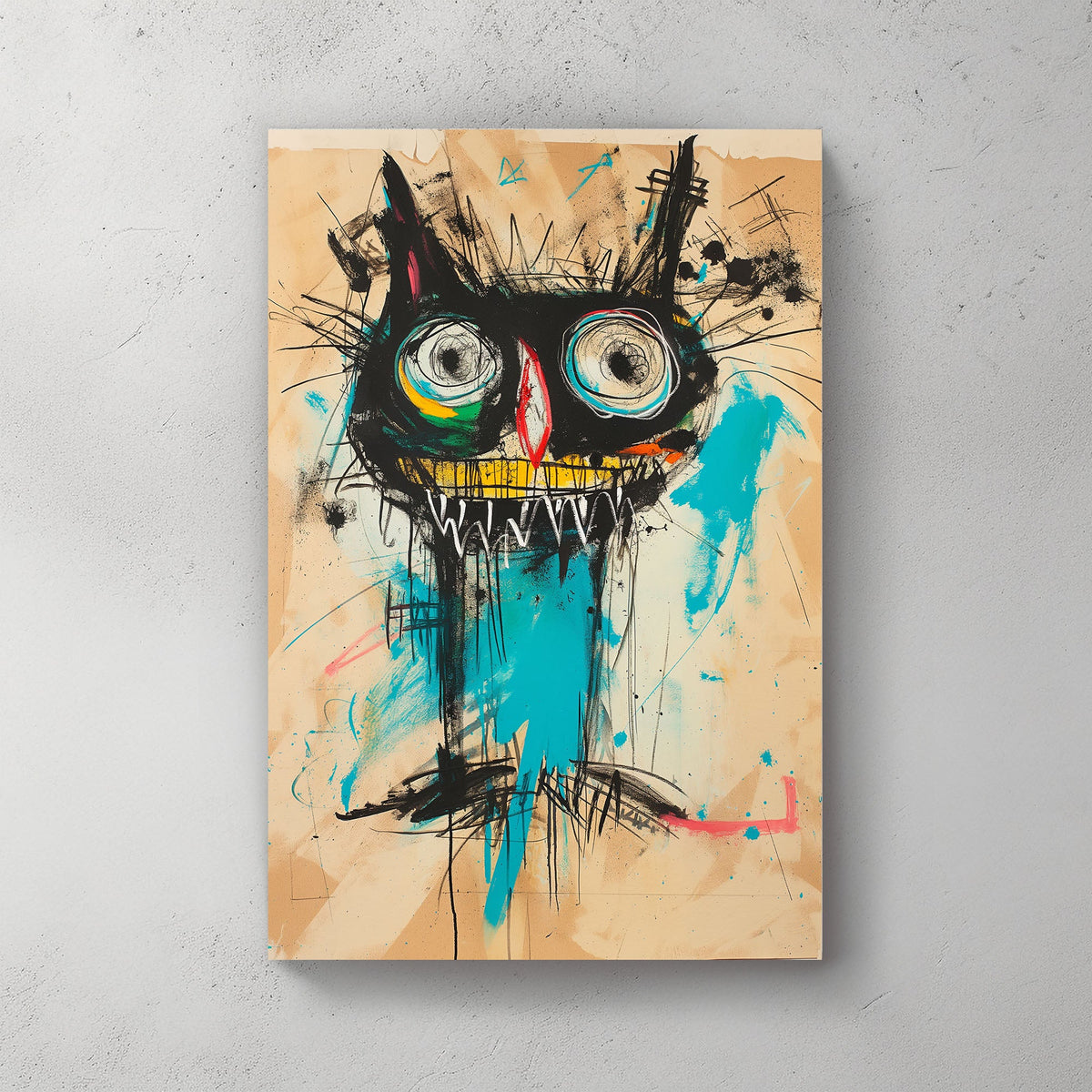 Abstract Owl #1018 Canvas Wall Art & Metal Prints