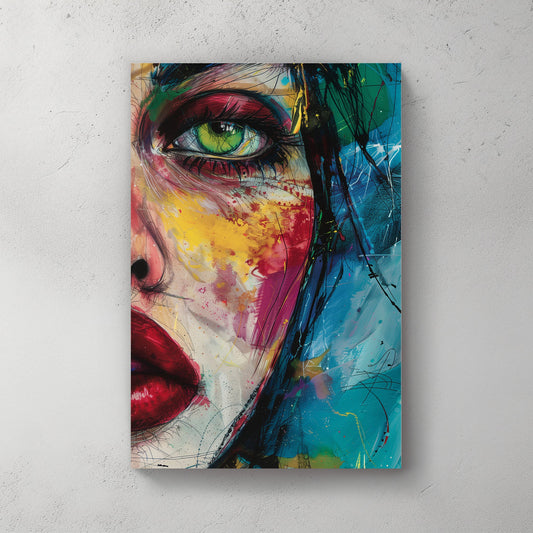 Green Eyez #1020 Canvas Wall Art & Metal Prints
