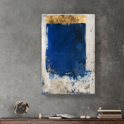 Blue & Gold #1022 Canvas Wall Art & Metal Prints