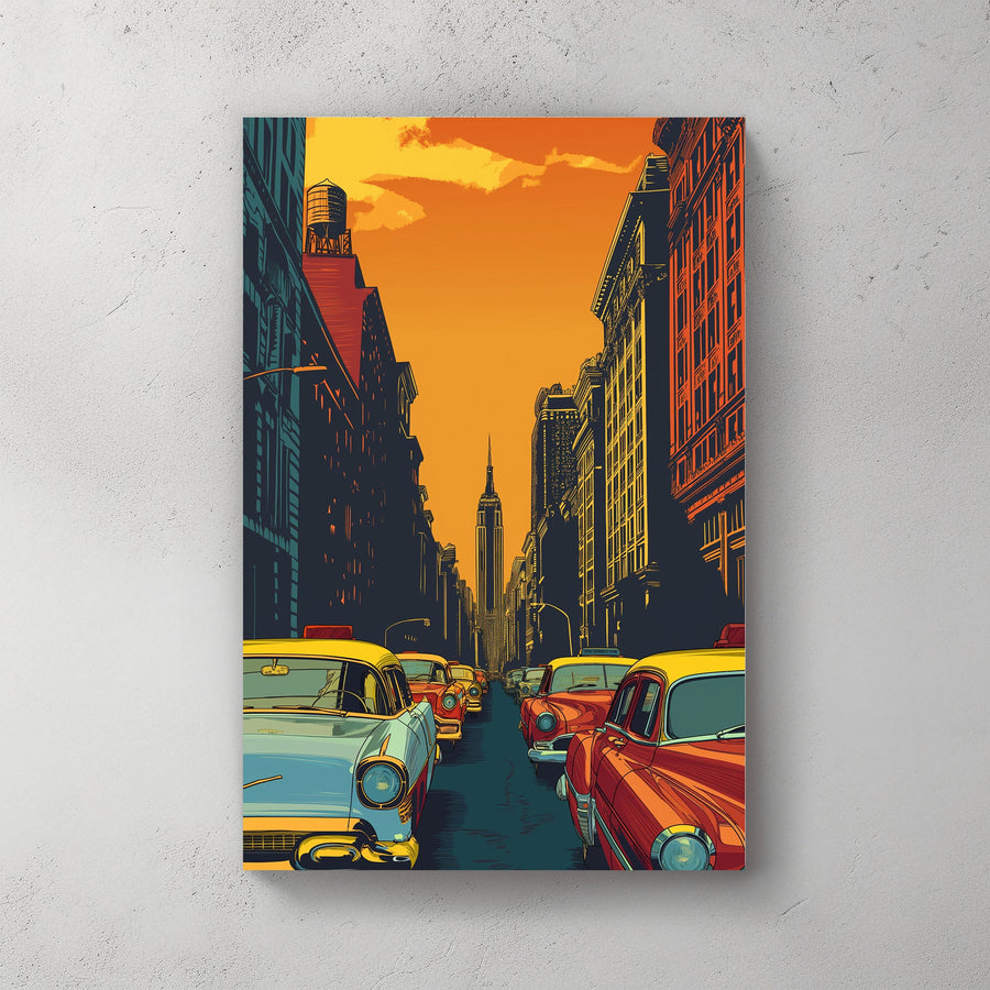 Old School #1028 Canvas Wall Art & Metal Prints