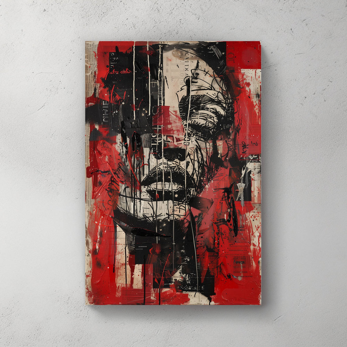 Red Expressions #1033 Canvas Wall Art & Metal Prints