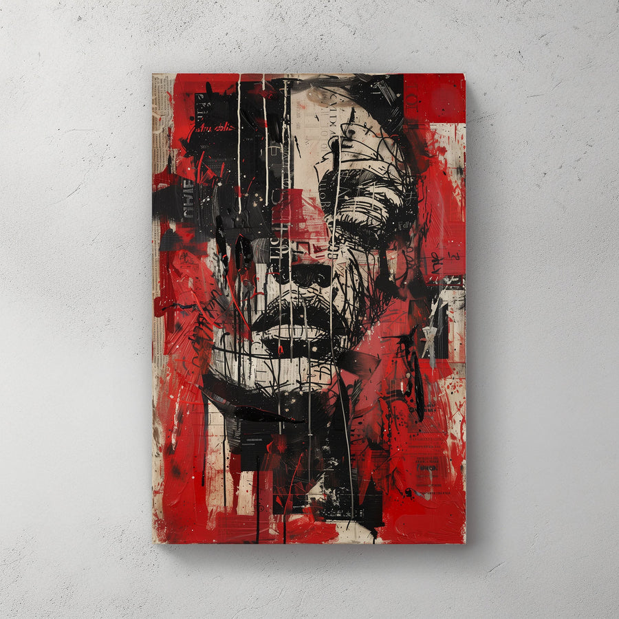 Red Expressions #1033 Canvas Wall Art & Metal Prints