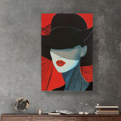 Black & Red #1049 Canvas Wall Art & Metal Prints