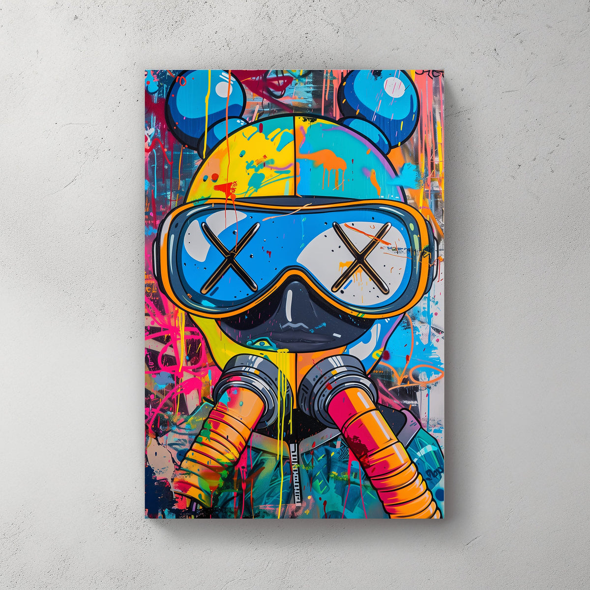 Scuba KAWS #1080 Canvas Wall Art & Metal Prints