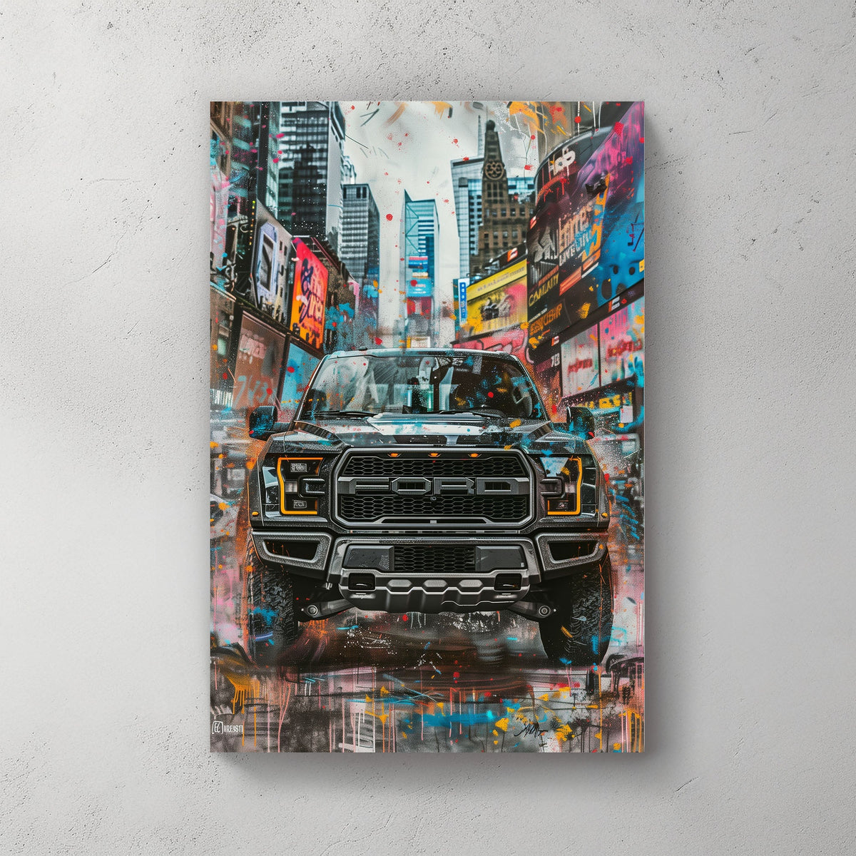 Ford Raptor #1107 Canvas Wall Art & Metal Prints