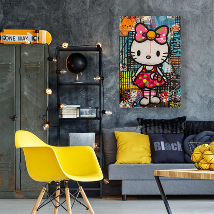hello kitty wall art print