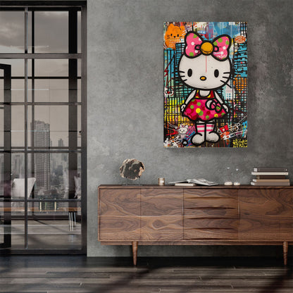 hello kitty wall art print