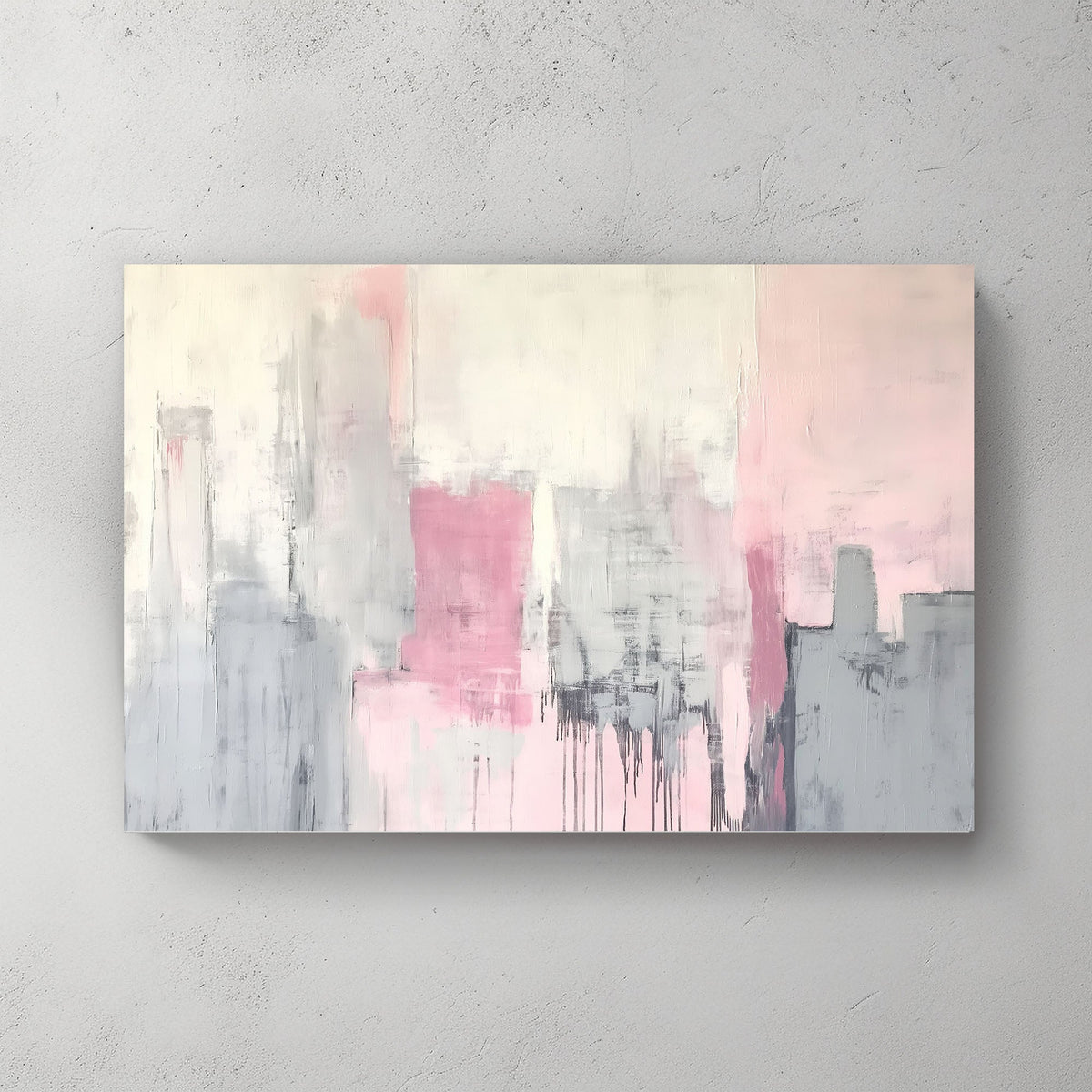 Pink Abstract #1122 Canvas Wall Art & Metal Prints