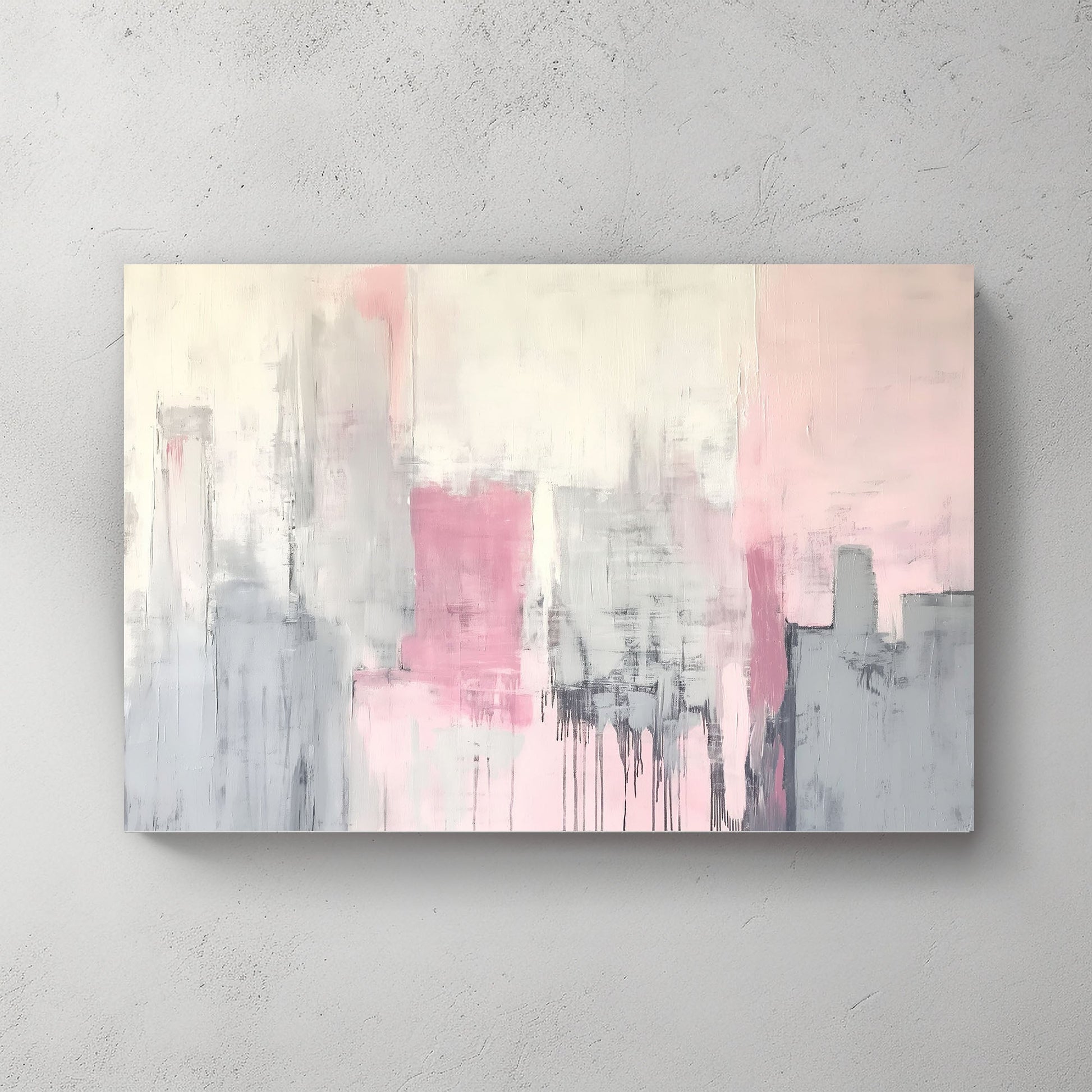 Pink Abstract #1122 Canvas Wall Art & Metal Prints