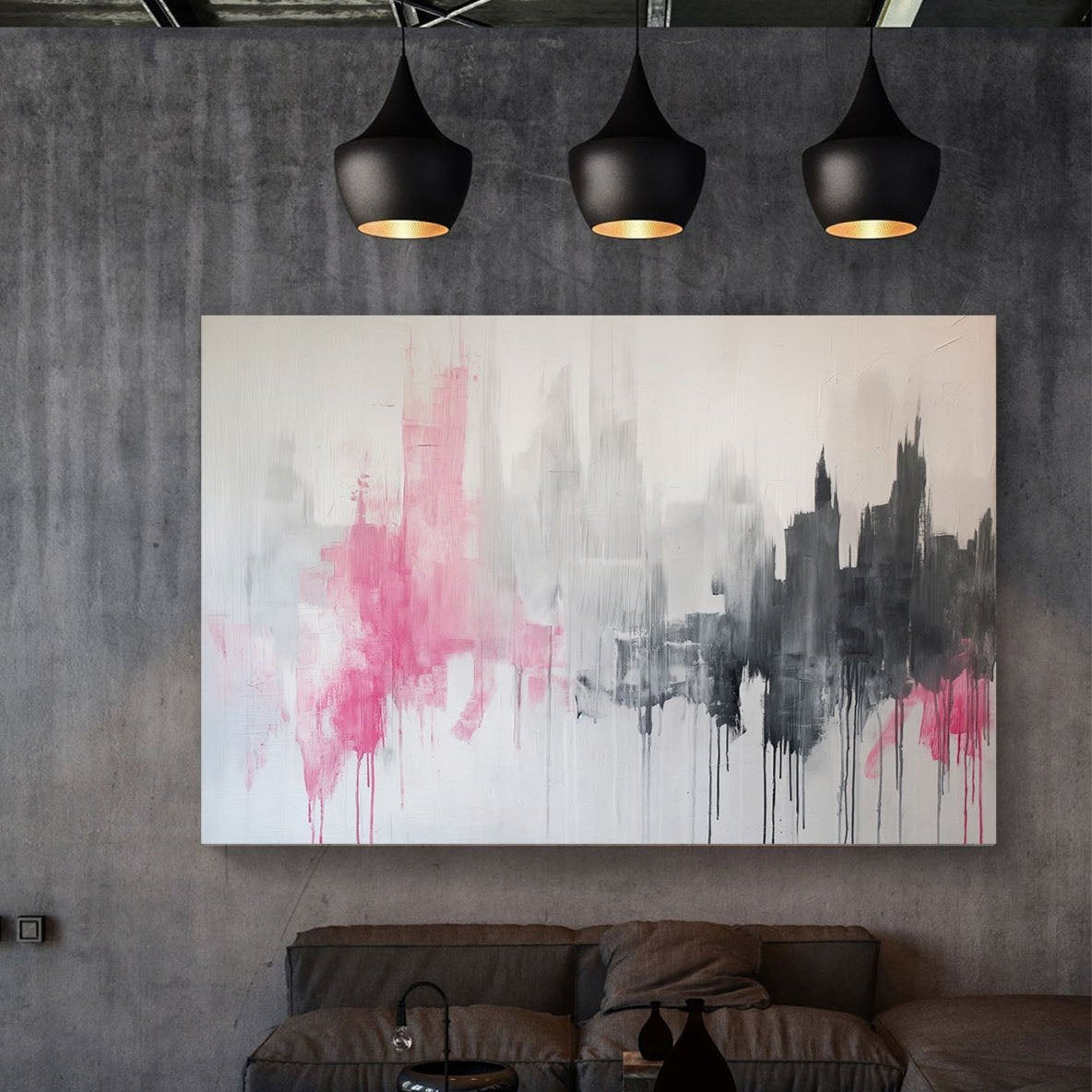 Abstract Skyline #1124 Canvas Wall Art & Metal Prints