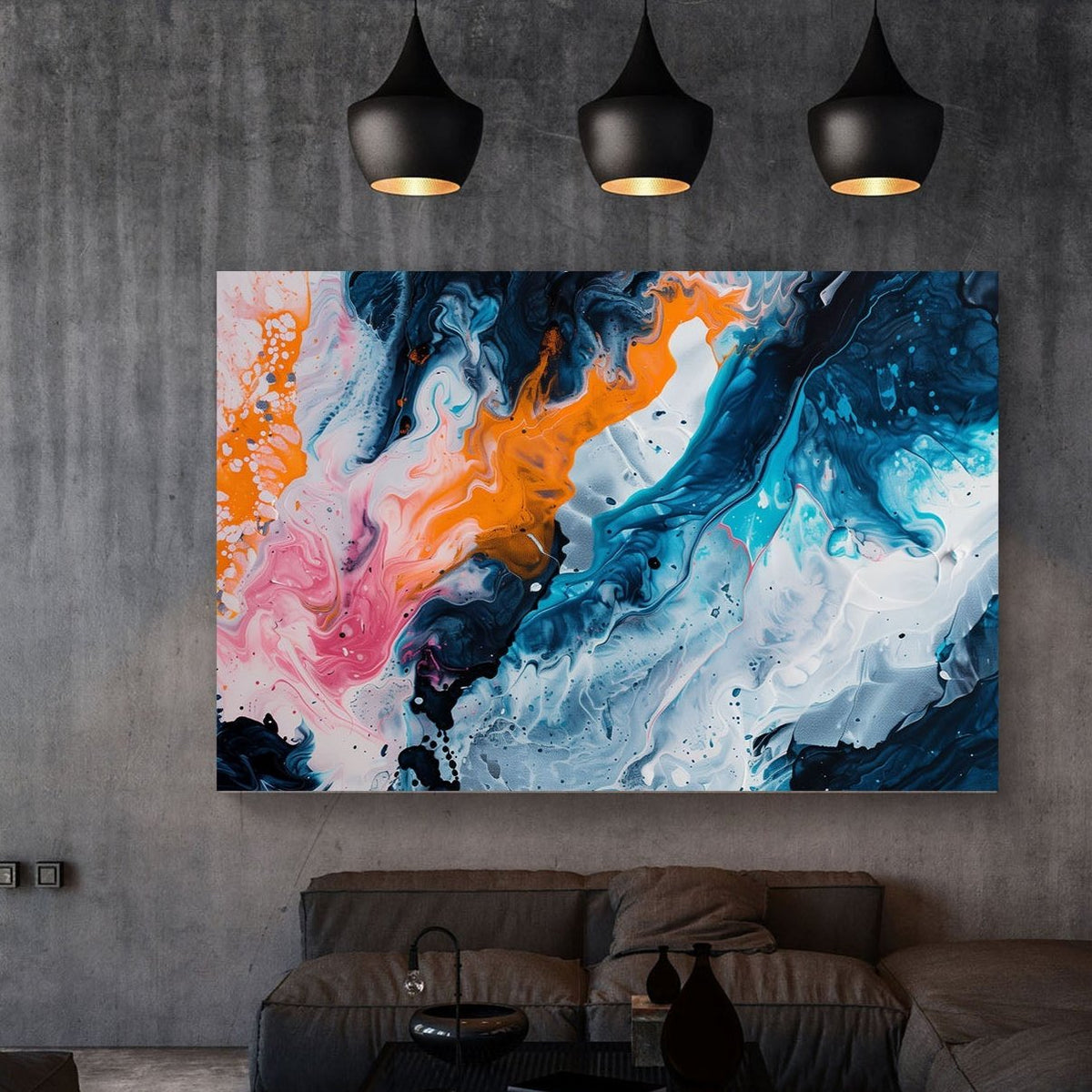Blue Swirls #1139 Canvas Wall Art & Metal Prints