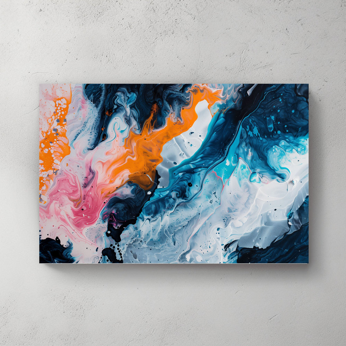 Blue Swirls #1139 Canvas Wall Art & Metal Prints
