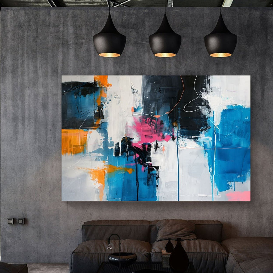Blue Boxes #1140 Canvas Wall Art & Metal Prints