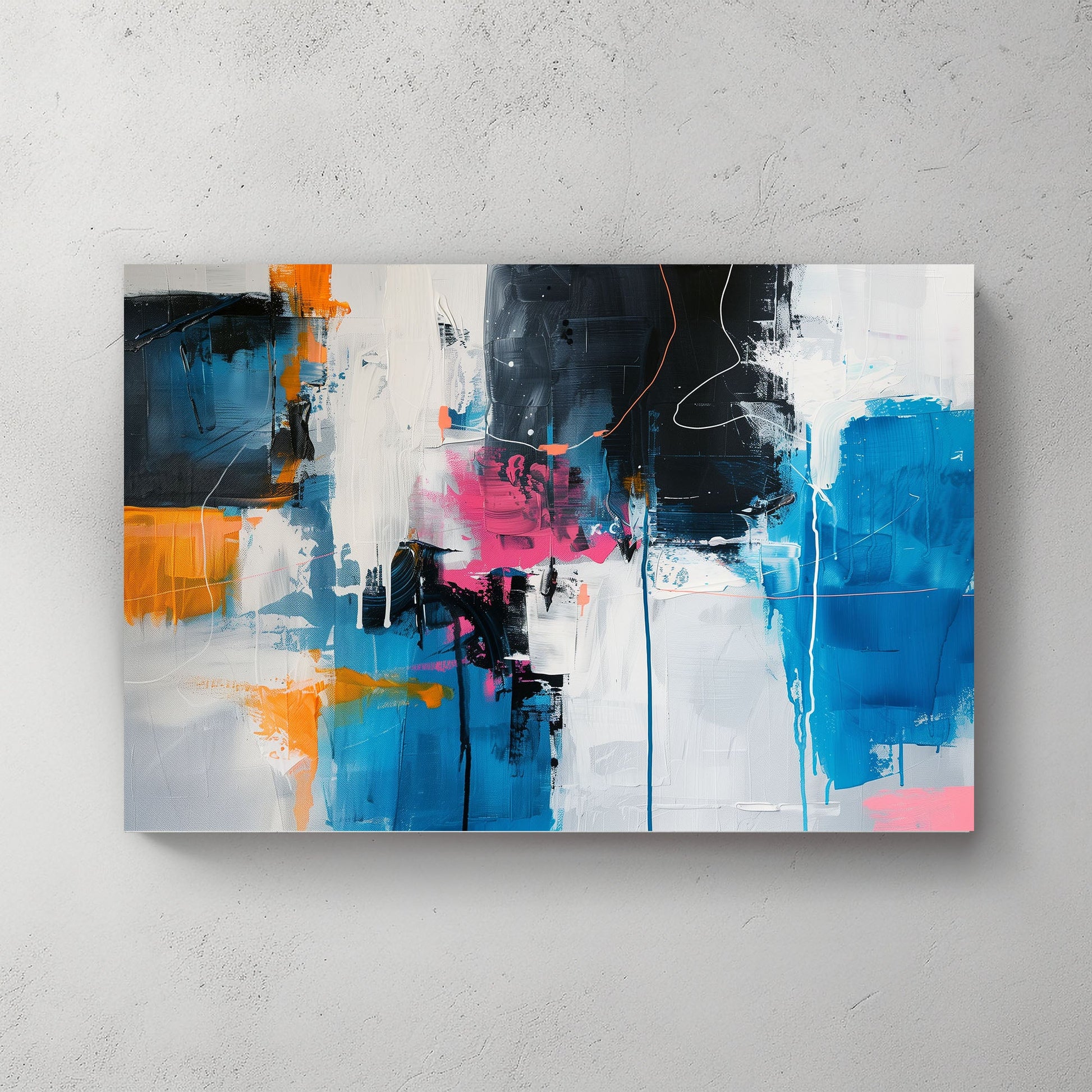 Blue Boxes #1140 Canvas Wall Art & Metal Prints