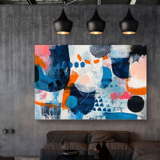 Blue & White #1141 Canvas Wall Art & Metal Prints