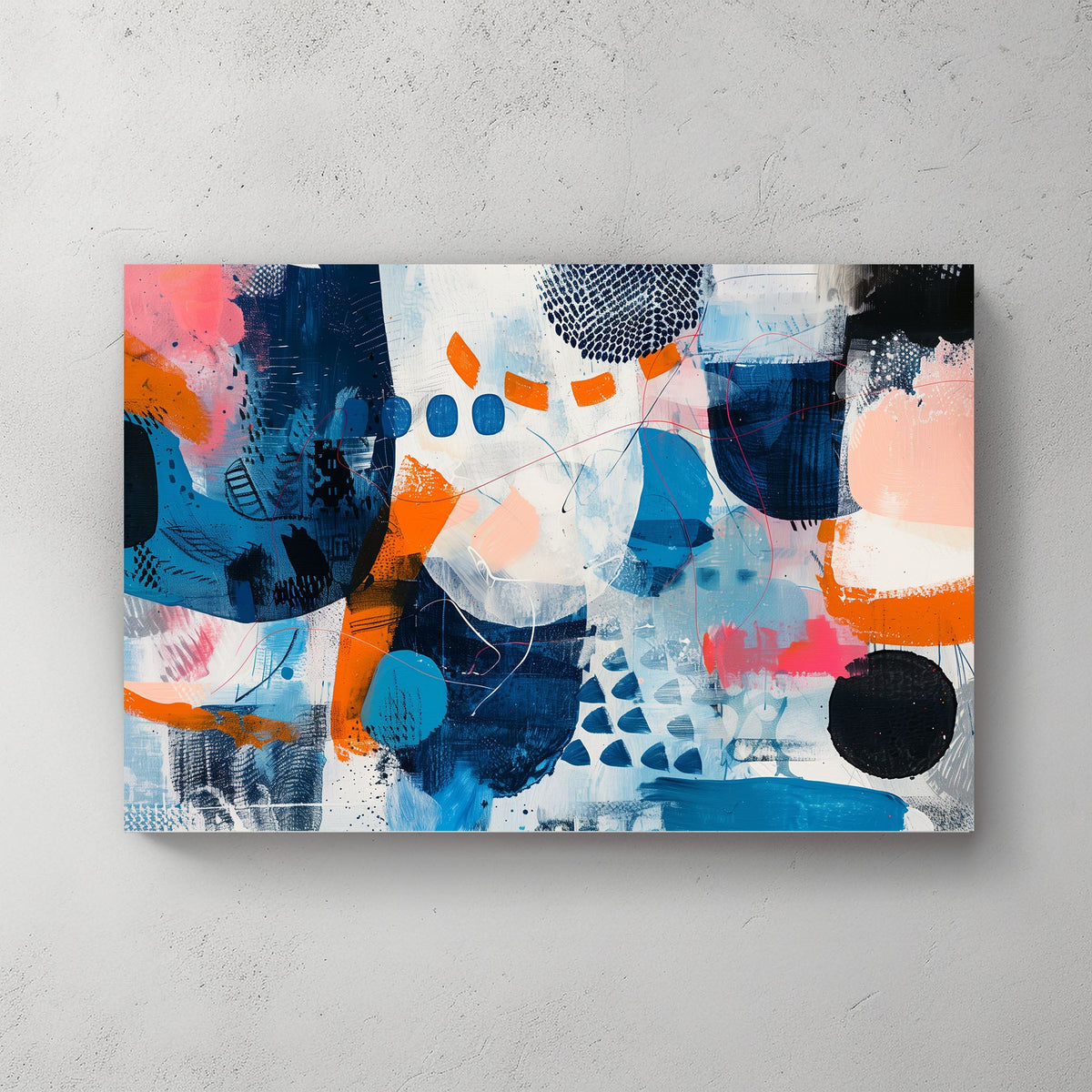 Blue & White #1141 Canvas Wall Art & Metal Prints