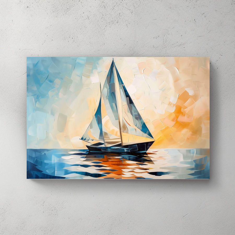 Sailing by the Sun #1145 Canvas Wall Art & Metal Prints