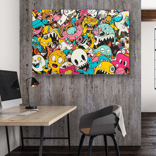 Bright Chaos #1146 Canvas Wall Art & Metal Prints