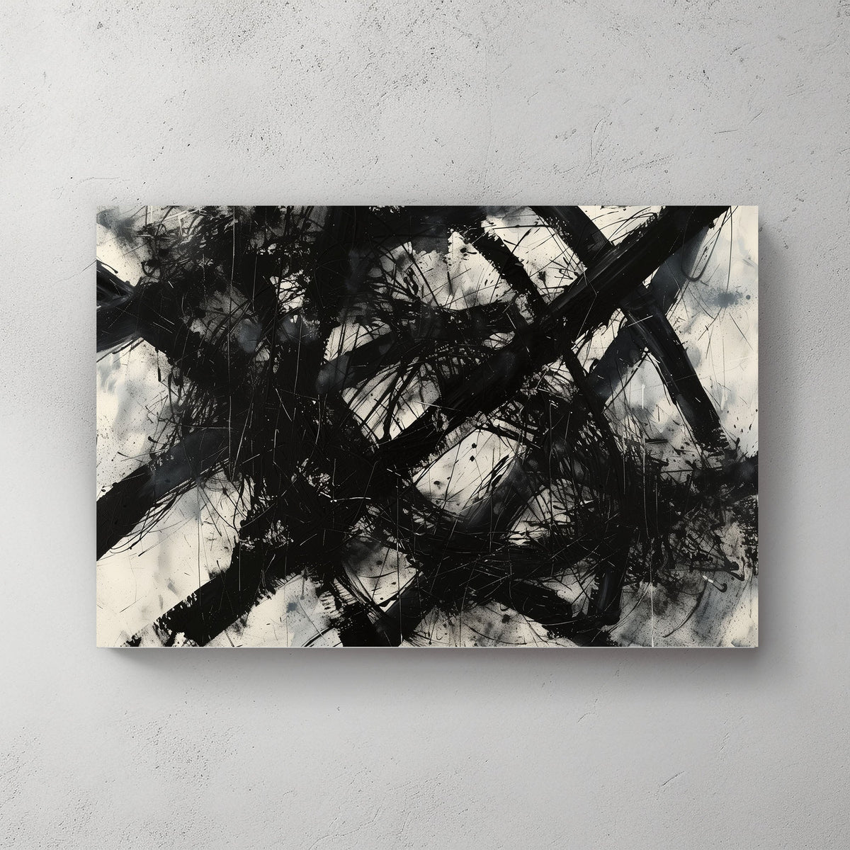 Black Linez #1148 Canvas Wall Art & Metal Prints
