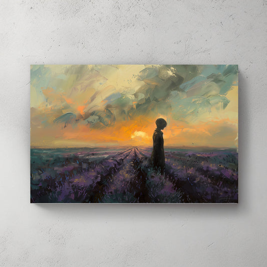 Purple Fields #1151 Canvas Wall Art & Metal Prints