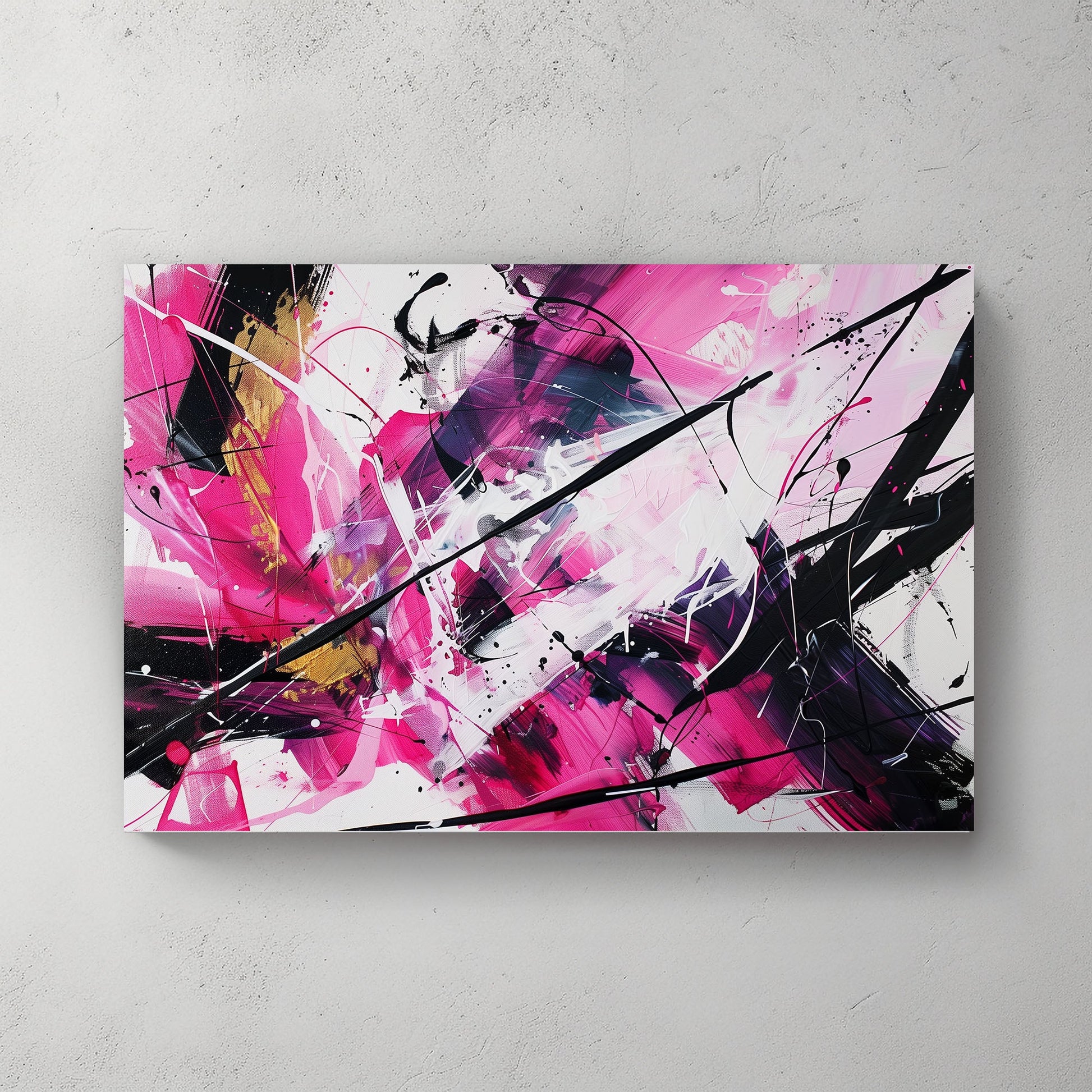 Abstract in Pink #1154 Canvas Wall Art & Metal Prints