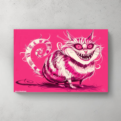 Pink Grinning #1171 Canvas Wall Art & Metal Prints