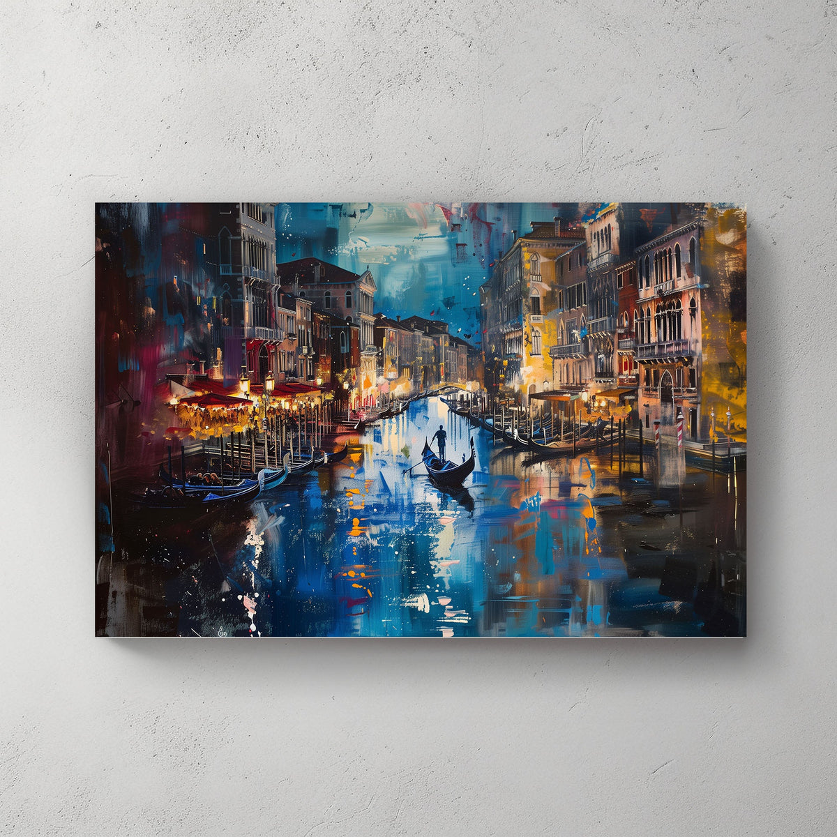 Venice By Night #1195 Canvas Wall Art & Metal Prints