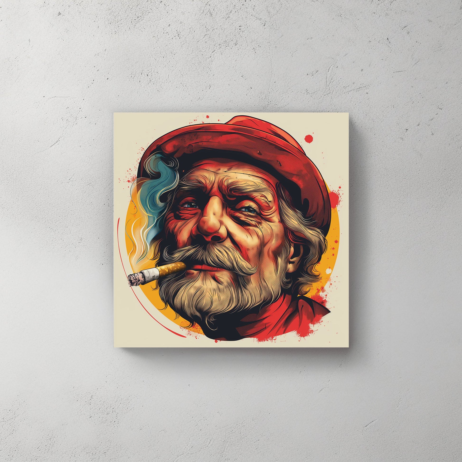 Red Hat #119 Canvas Wall Art & Metal Prints