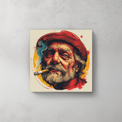 Red Hat #119 Canvas Wall Art & Metal Prints