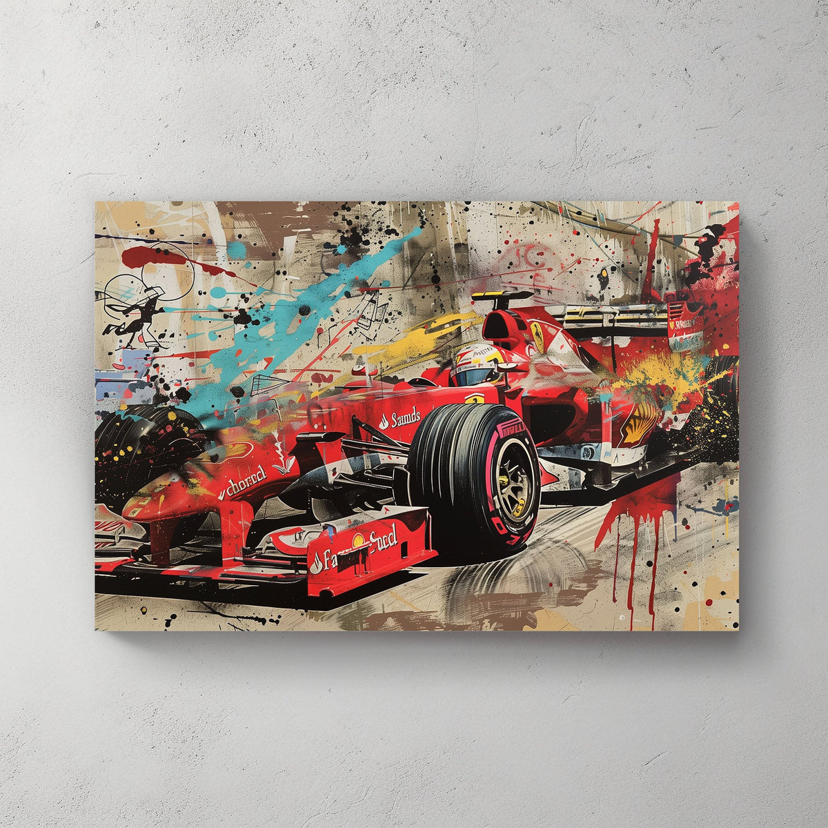 Ferrari Racing #1212 Canvas Wall Art & Metal Prints
