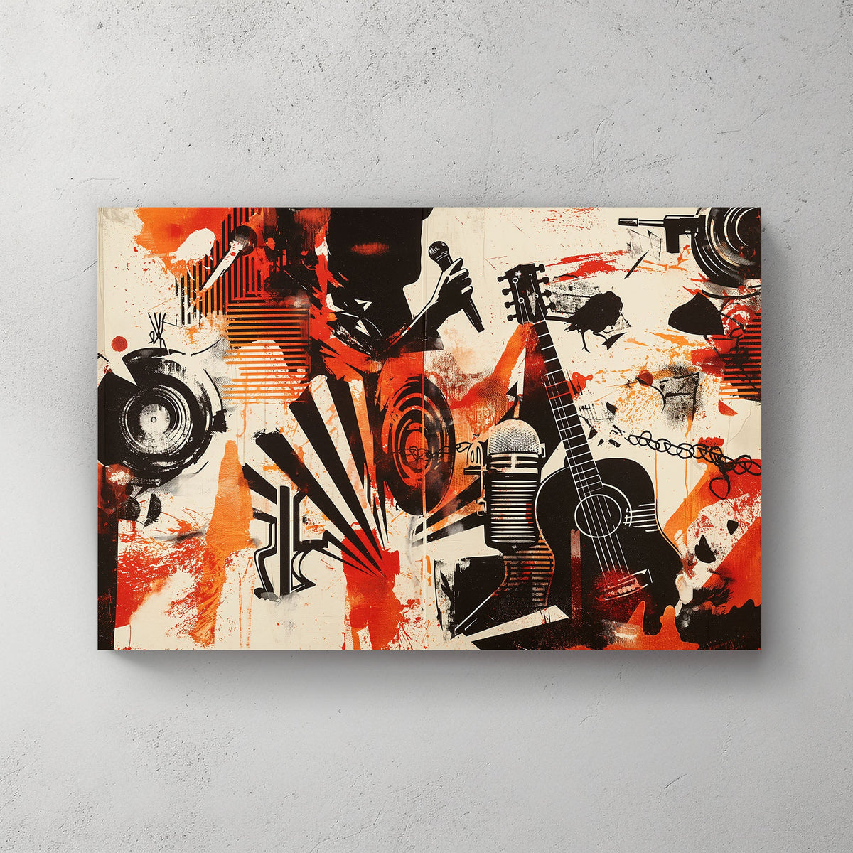 Music Abstract #1223 Canvas Wall Art & Metal Prints